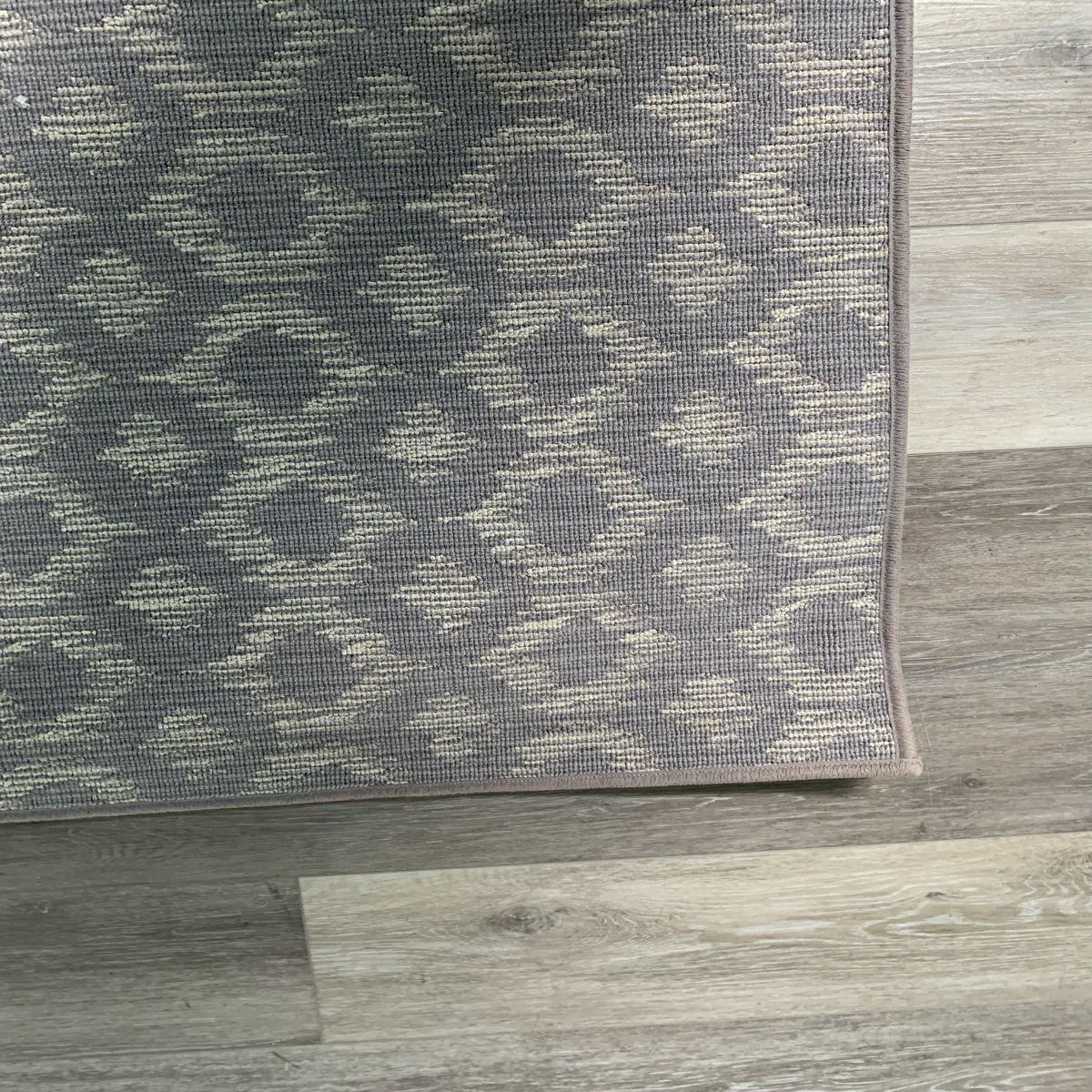 Gray and Tan Thin Low Pile Mat Rug