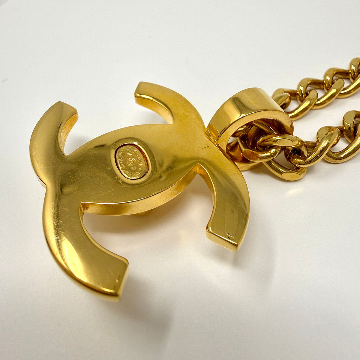 Chanel Vintage Turnlock CC Mark Necklace