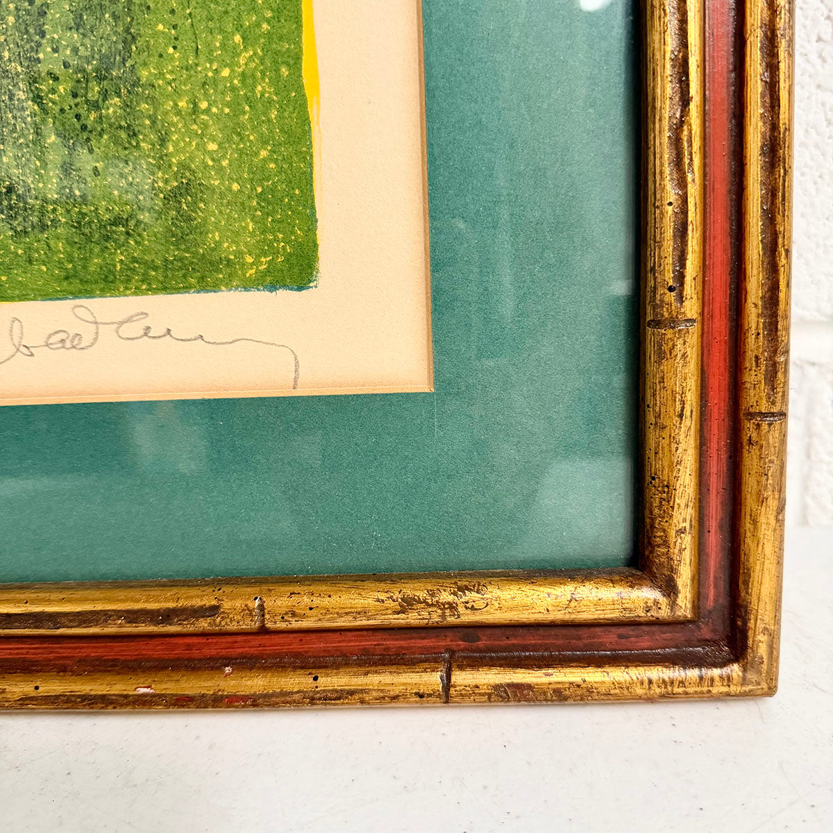 Framed Lithograph Abstract limited edition Print 171/260 Signed