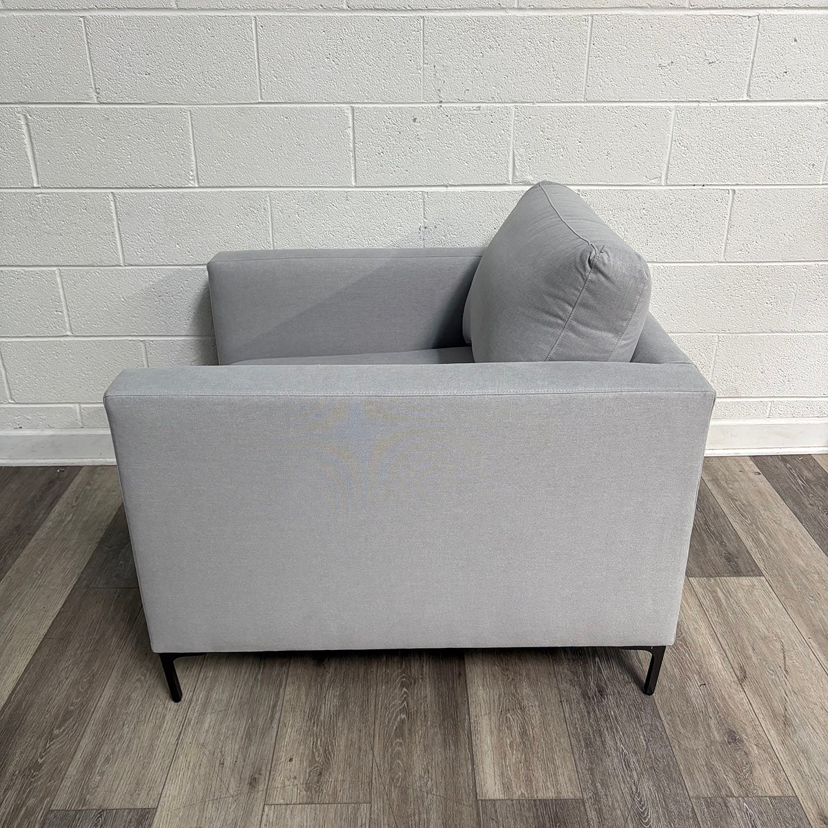 Pottery Barn Grey Upholstered Club Chair