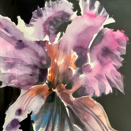 Floral Watercolor, Signed
