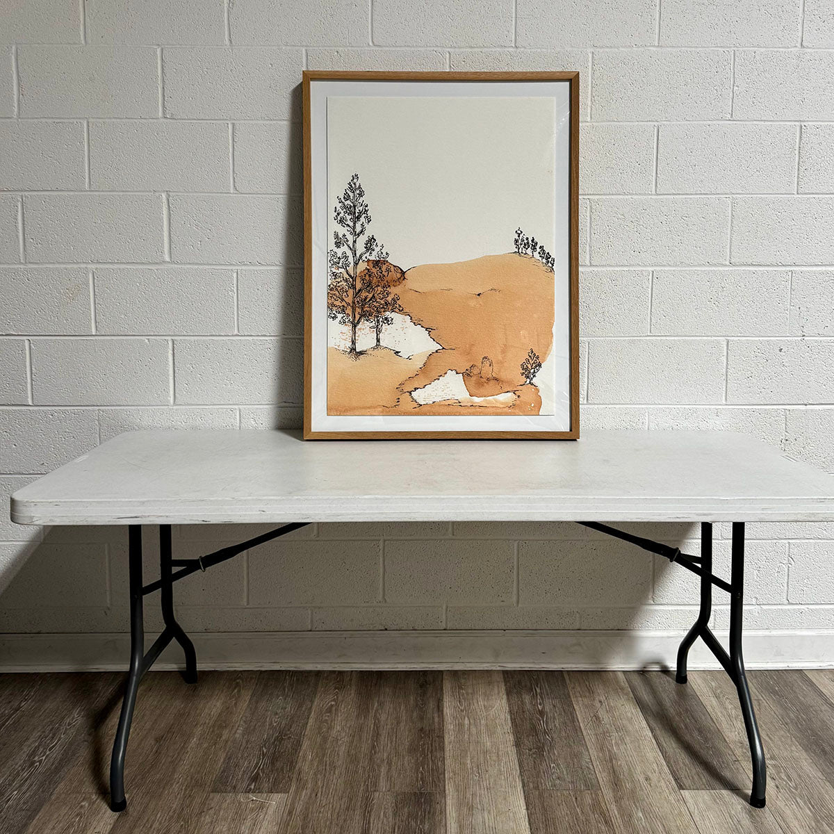 Framed Landscape  Drawing Ink on Paper unsigned