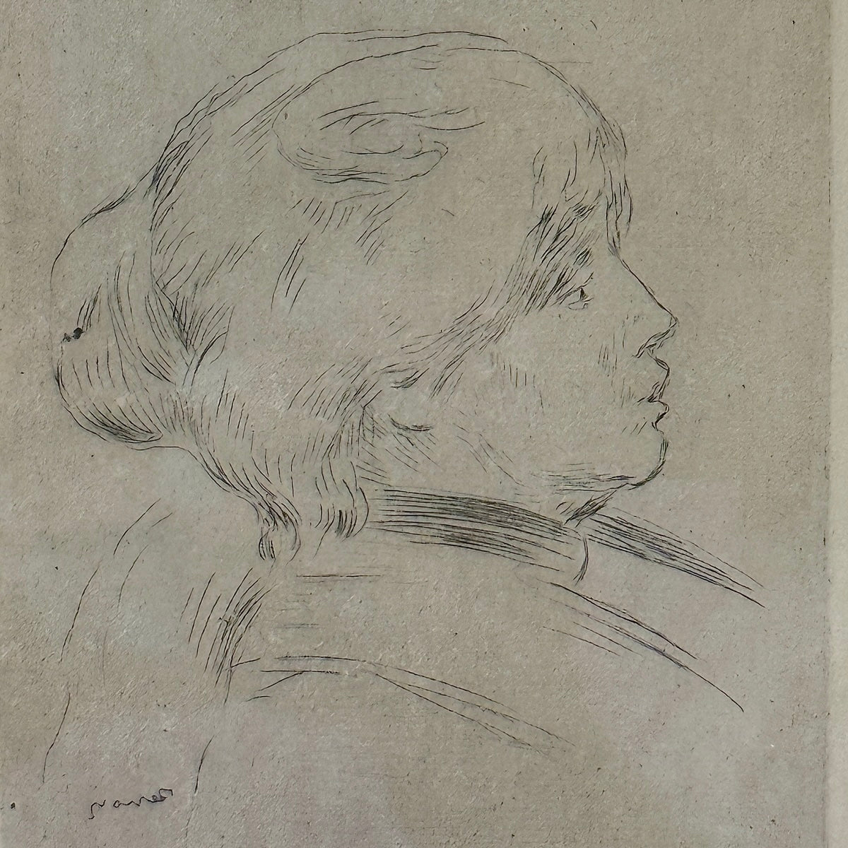 Renoir Etching "Berthe Morisot" Restrike