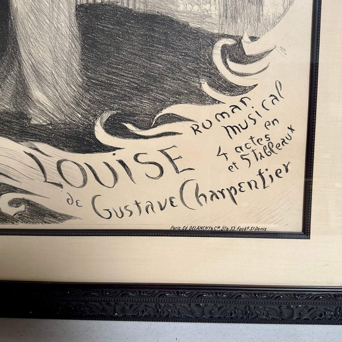 "Louise by Gustave Charpentier" Vintage French Opera Poster