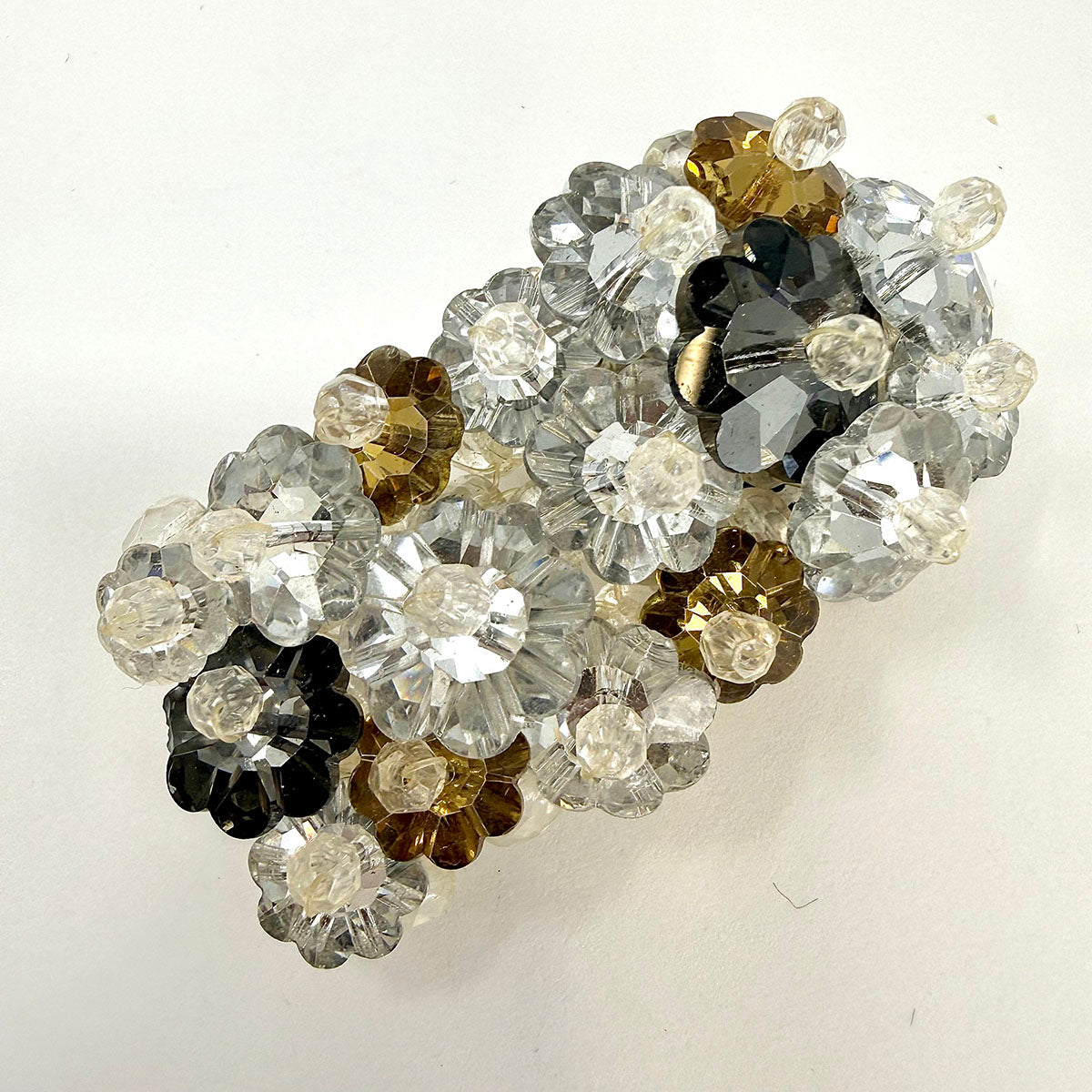 Signed Coppola e Toppo Iridescent Crystal Dangle Clip-on Earrings