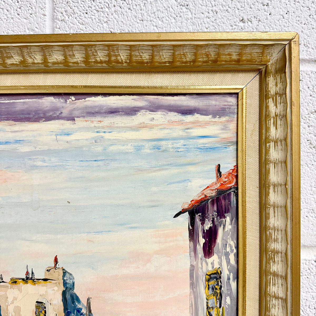 Framed Oil Painting "Hotel Lyon" Signed