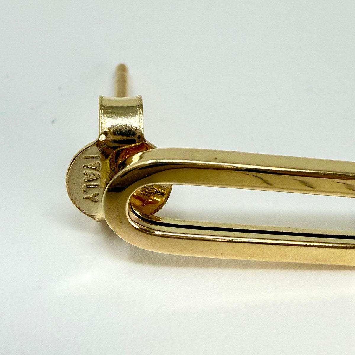 14K Paperclip Link Earrings