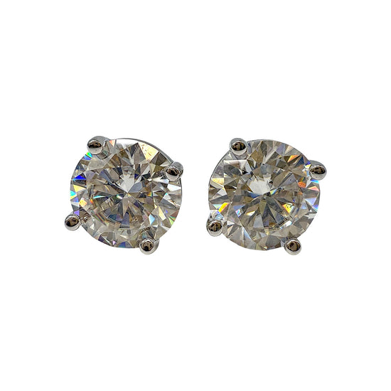 8mm Round Moissanite Stud Earrings