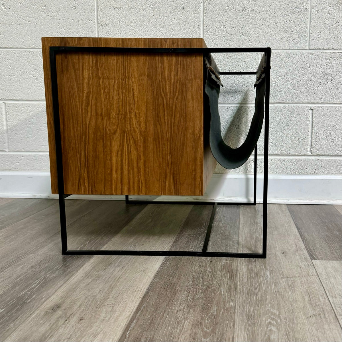 Brick Side Table with Magazine Holder