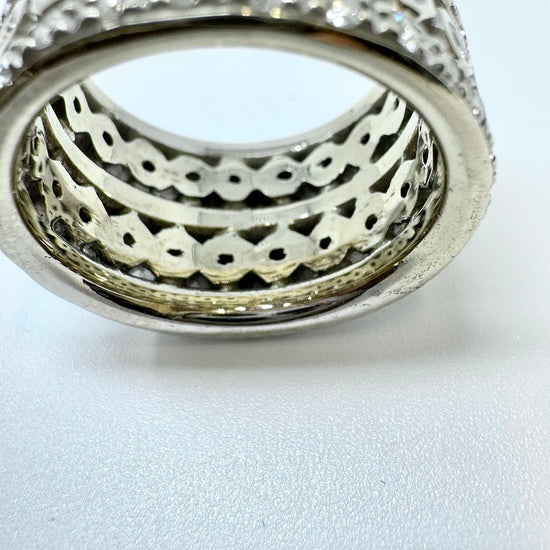 Doris Panos 18K White Gold 5 Row Diamond Ring