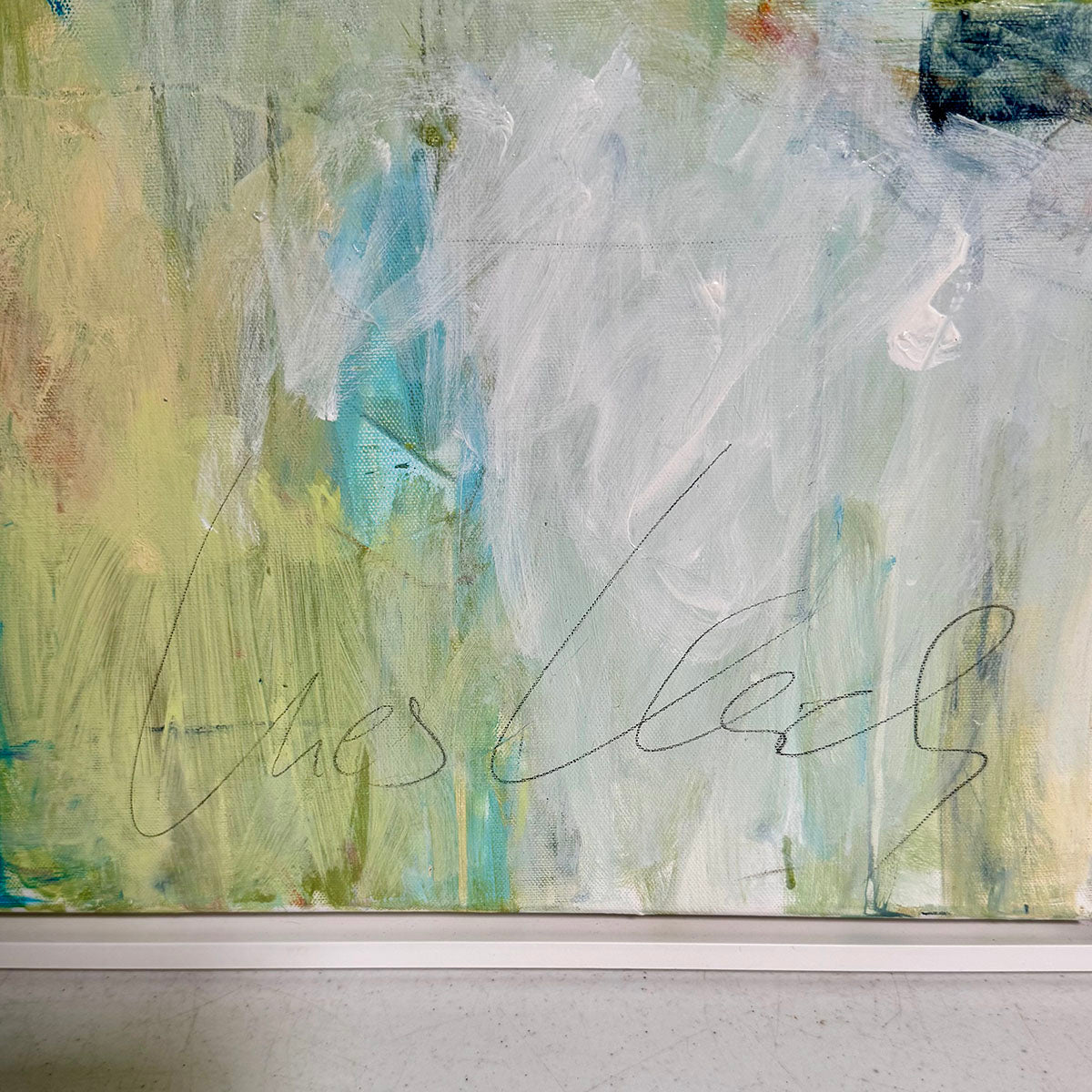 Framed Abstract Painting signed