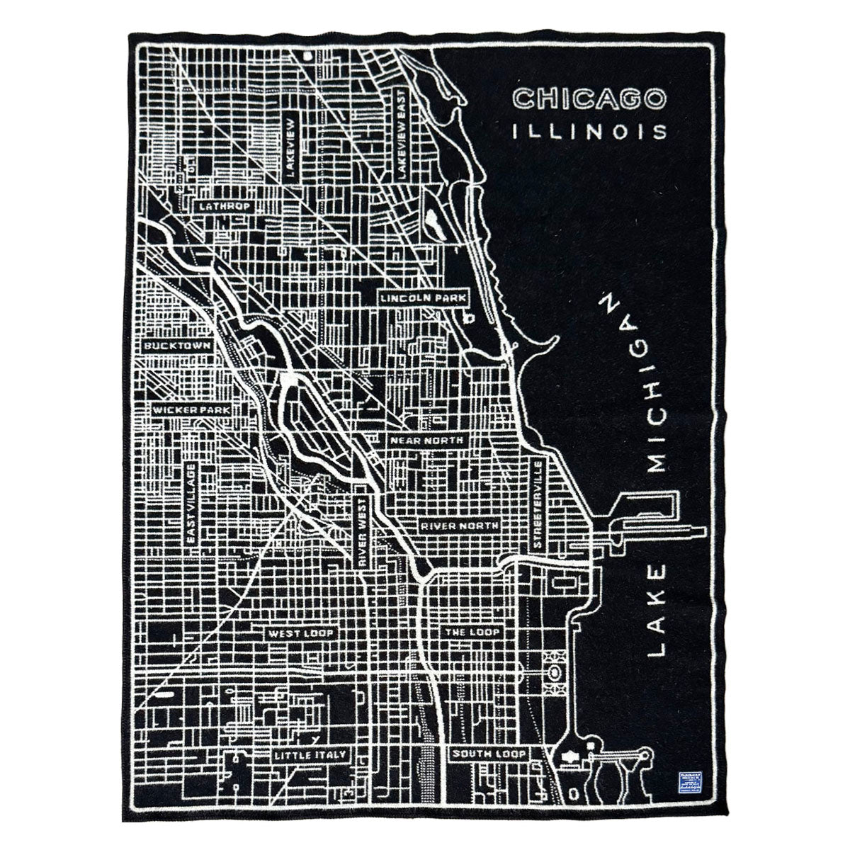 Chicago Map Throw