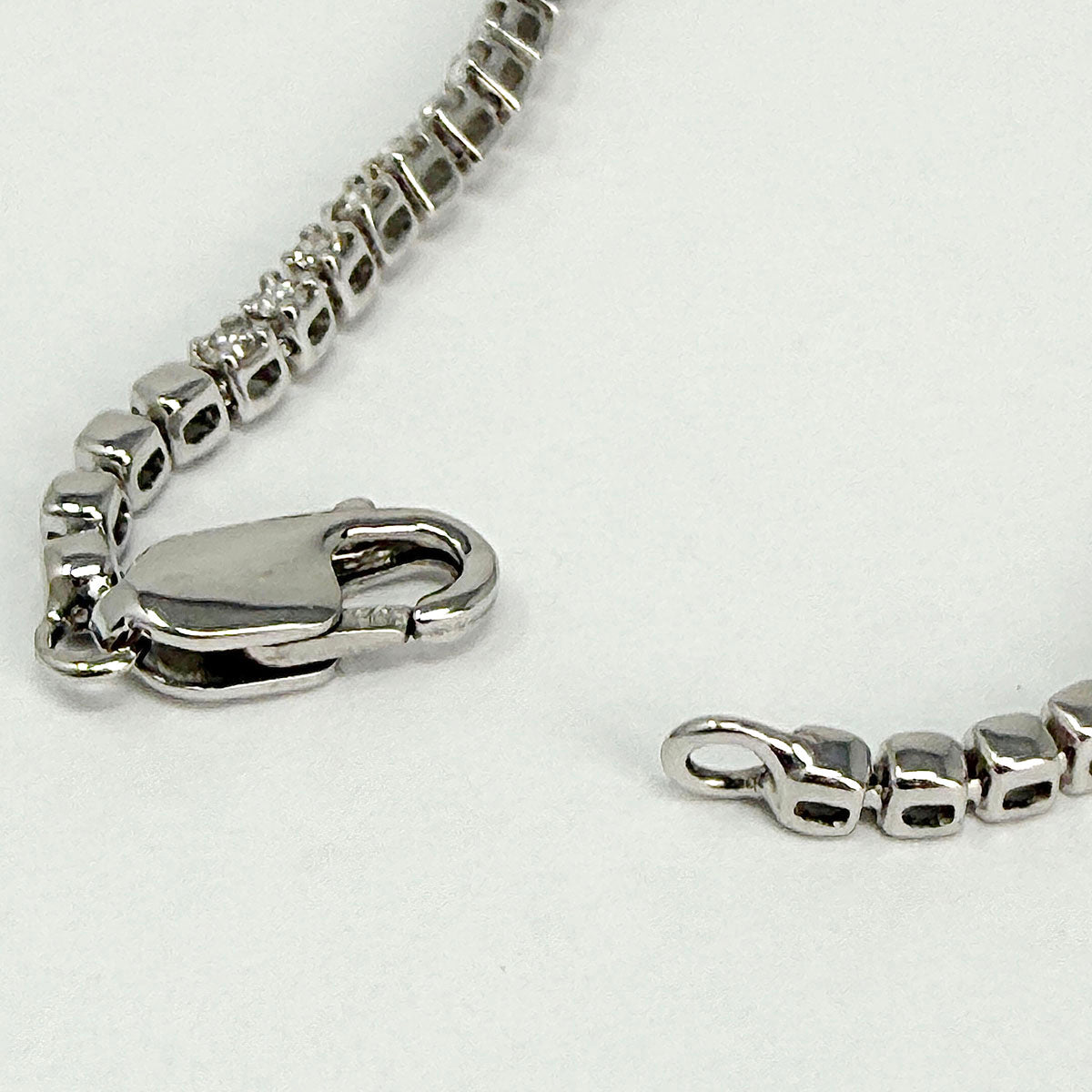14K White Gold Lab Grown Diamond Tennis 7" Bracelet