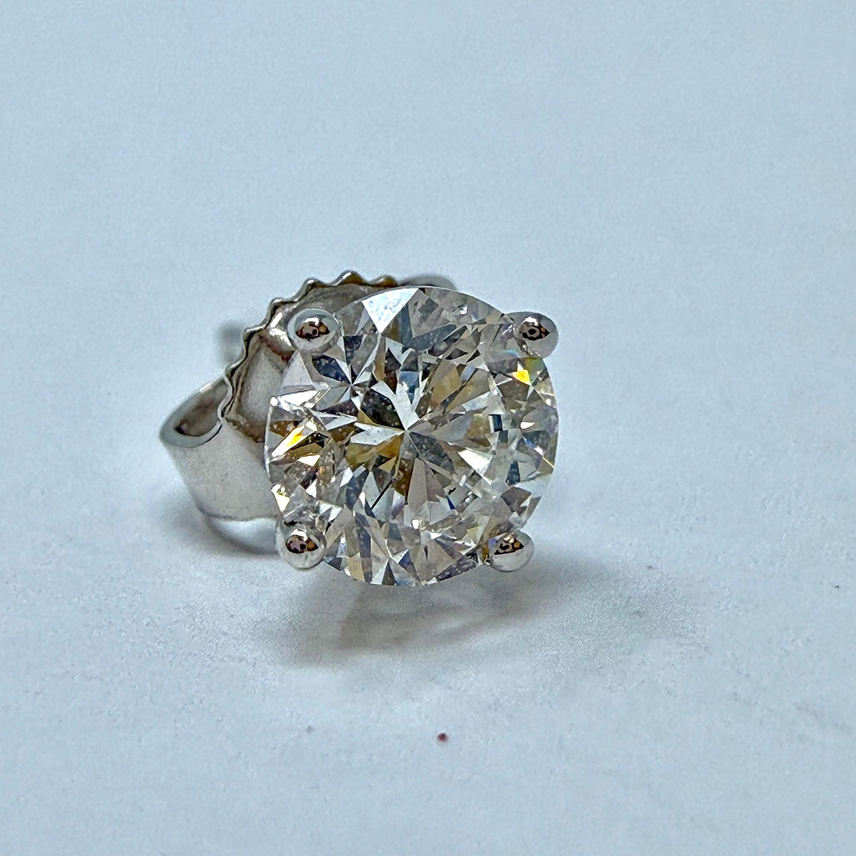 14K White Lab Grown Diamond Stud Earrings