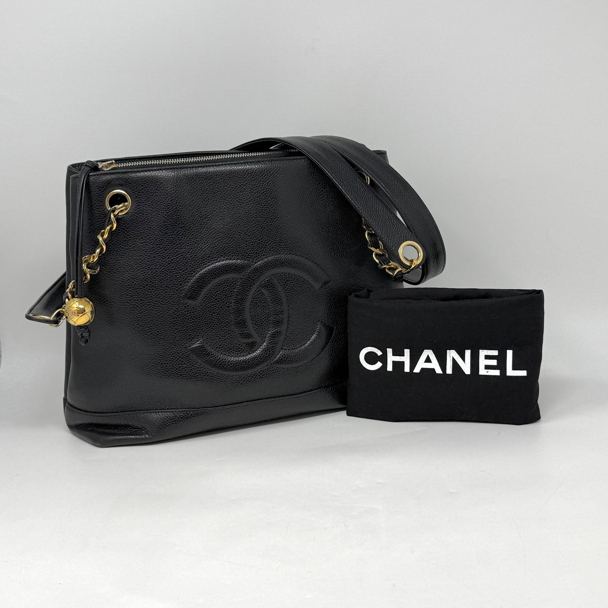 Chanel Vintage CC Shopping Tote