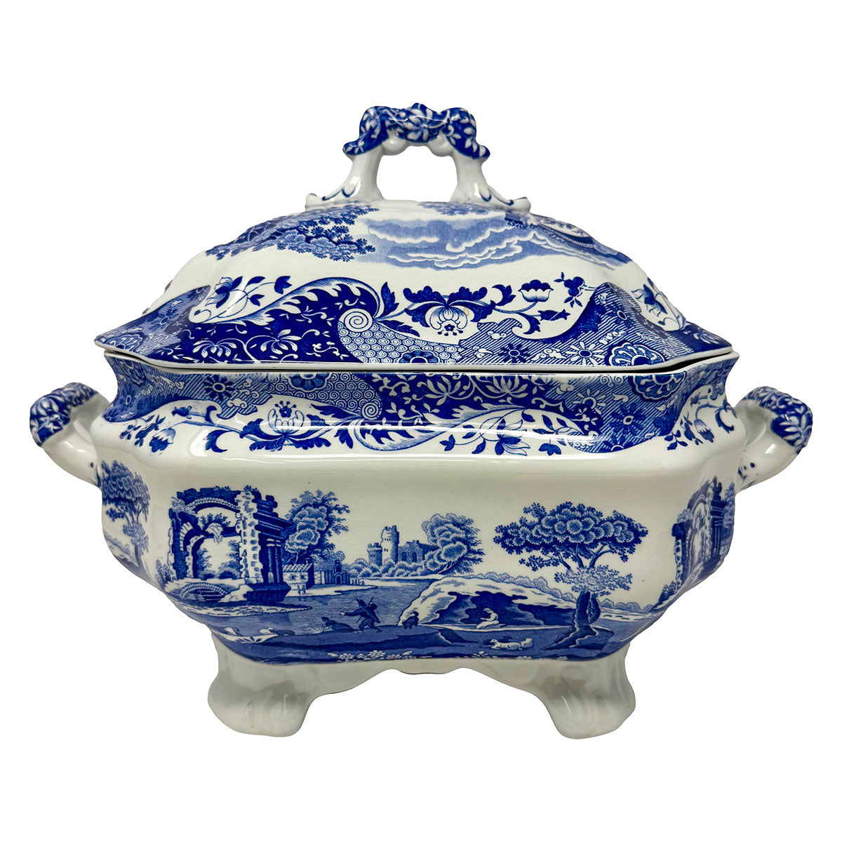 Transferware Tureen with Lid