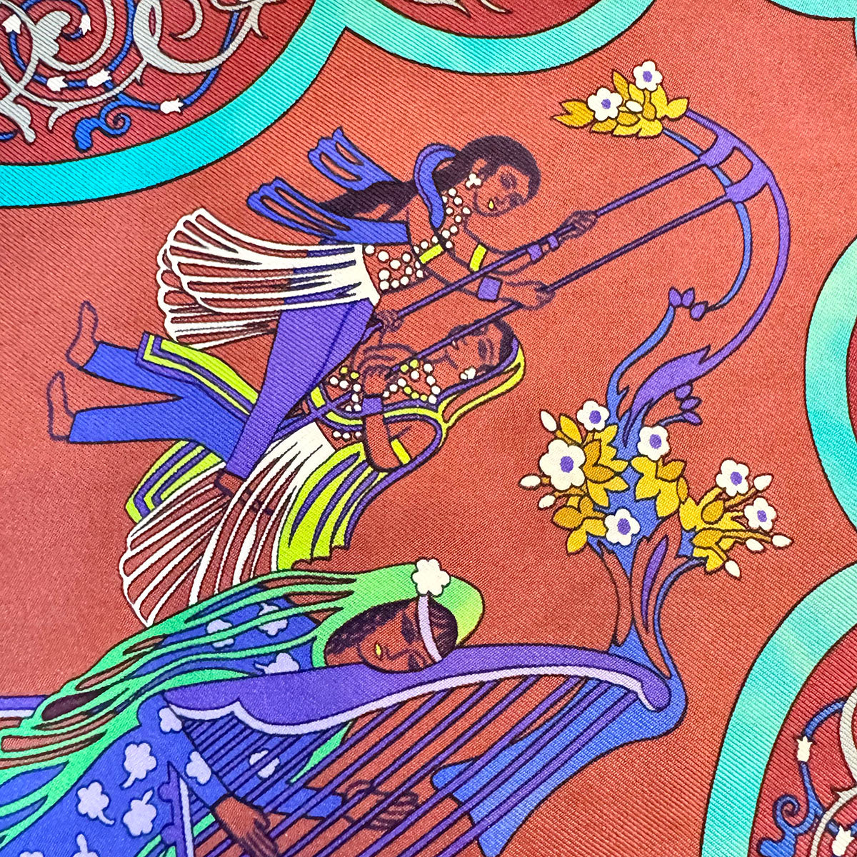 エルメス HERMES スカーフ Poesie Persane ペルシャの詩 エルメス カレ90 Poesie Persane ペルシャの詩 スカーフ シルク