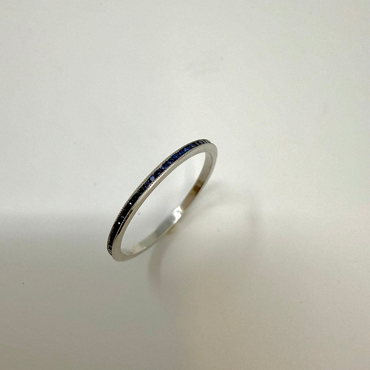 Platinum Ring with Sapphires
