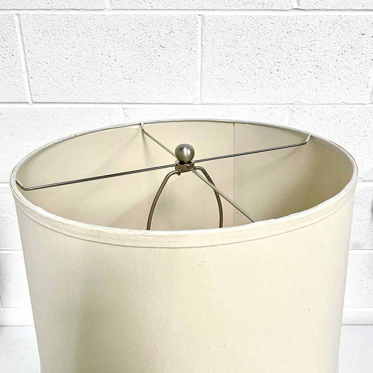 Pair of Dappled Texture Metal Lamps with Acrylic Base