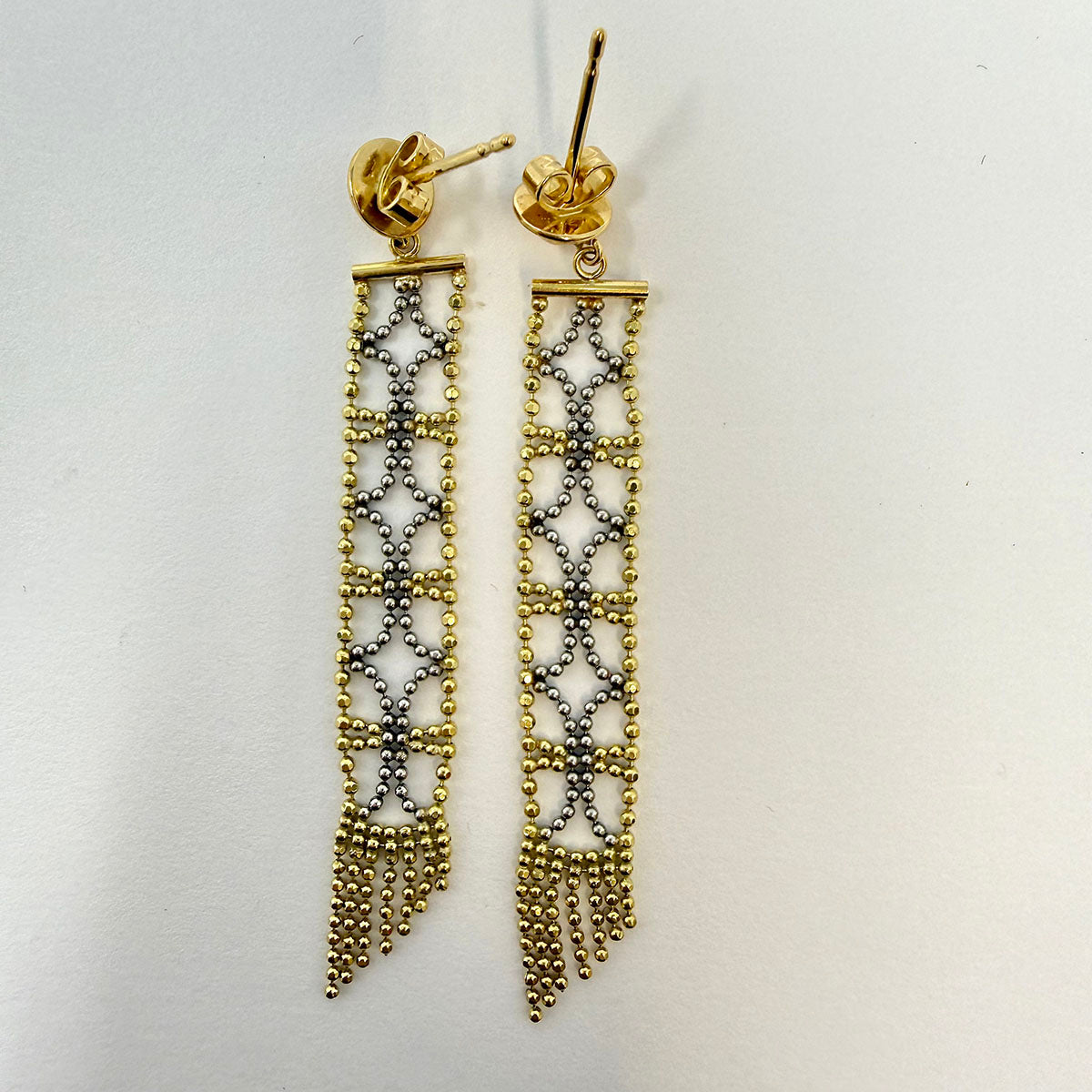 18K Woven Tassel Earrings