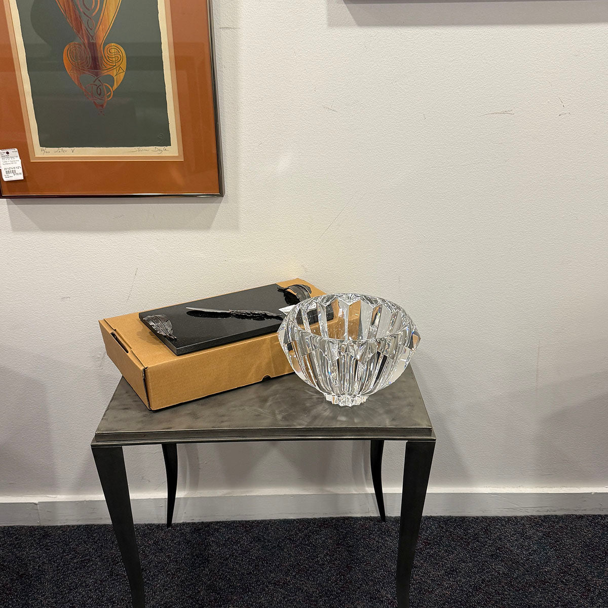 Large Orrefors Crystal Bowl (w small flea bites) 9"