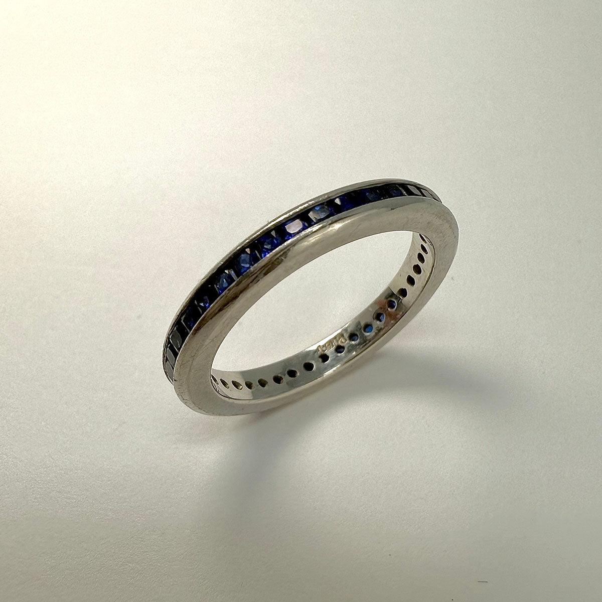Platinum Ring with 39 Sapphires