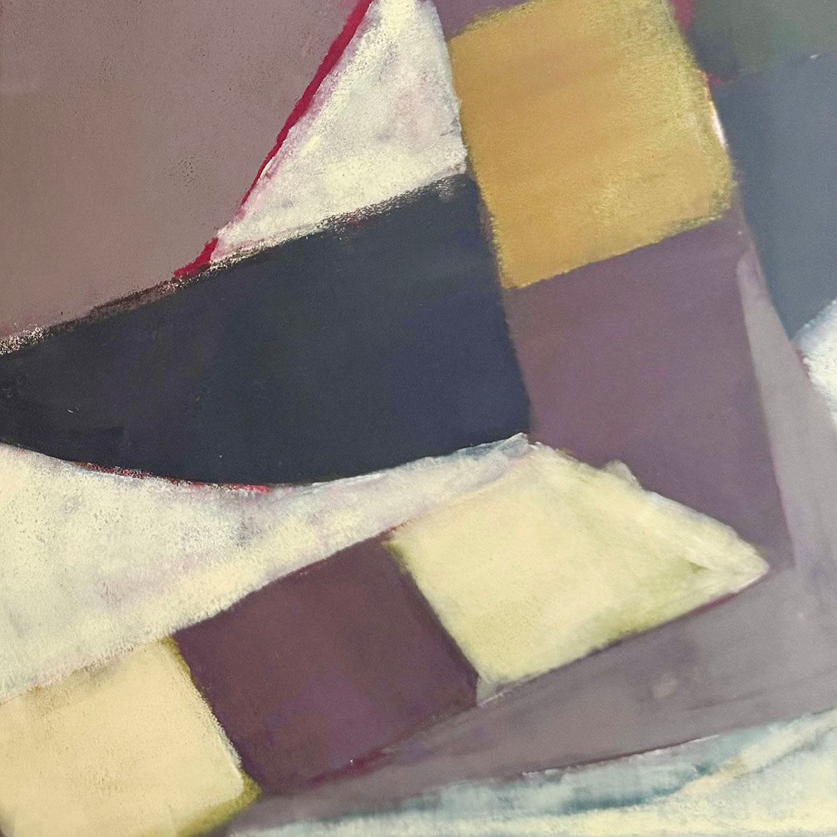 "Abtract Print with Geometric Designs I", Signed