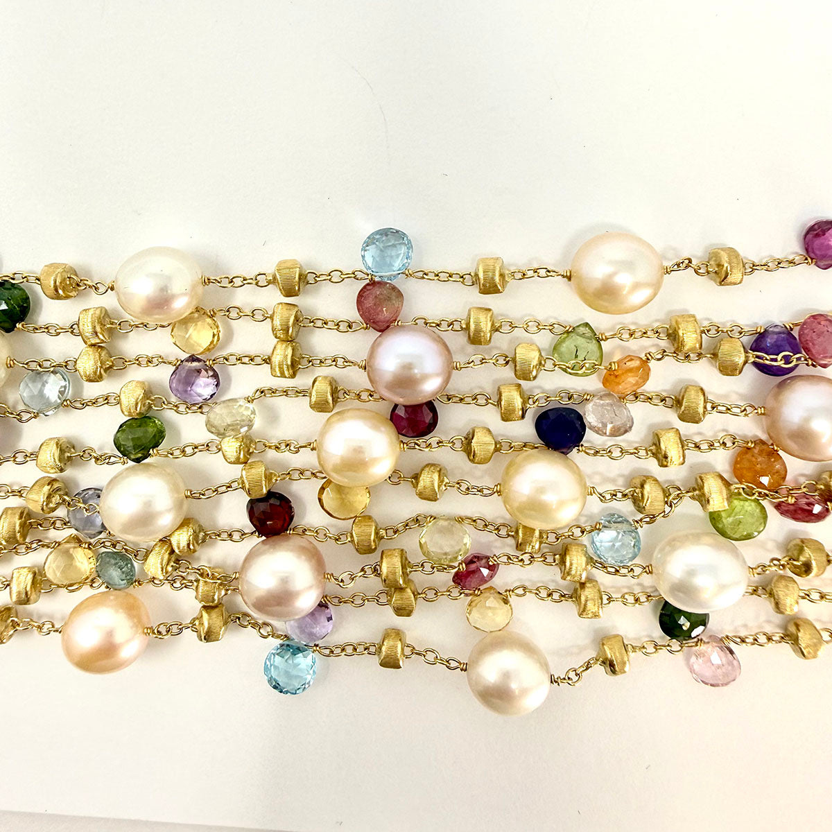 Marco Bicego 18K Gold Multistone Paradise 10 Row Bracelet