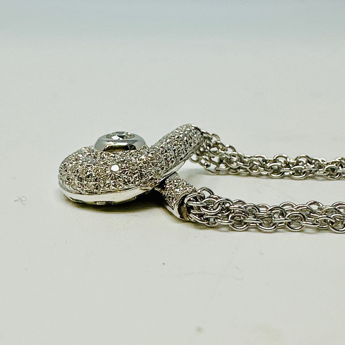 18K White Gold Necklace with 88 Diamonds
