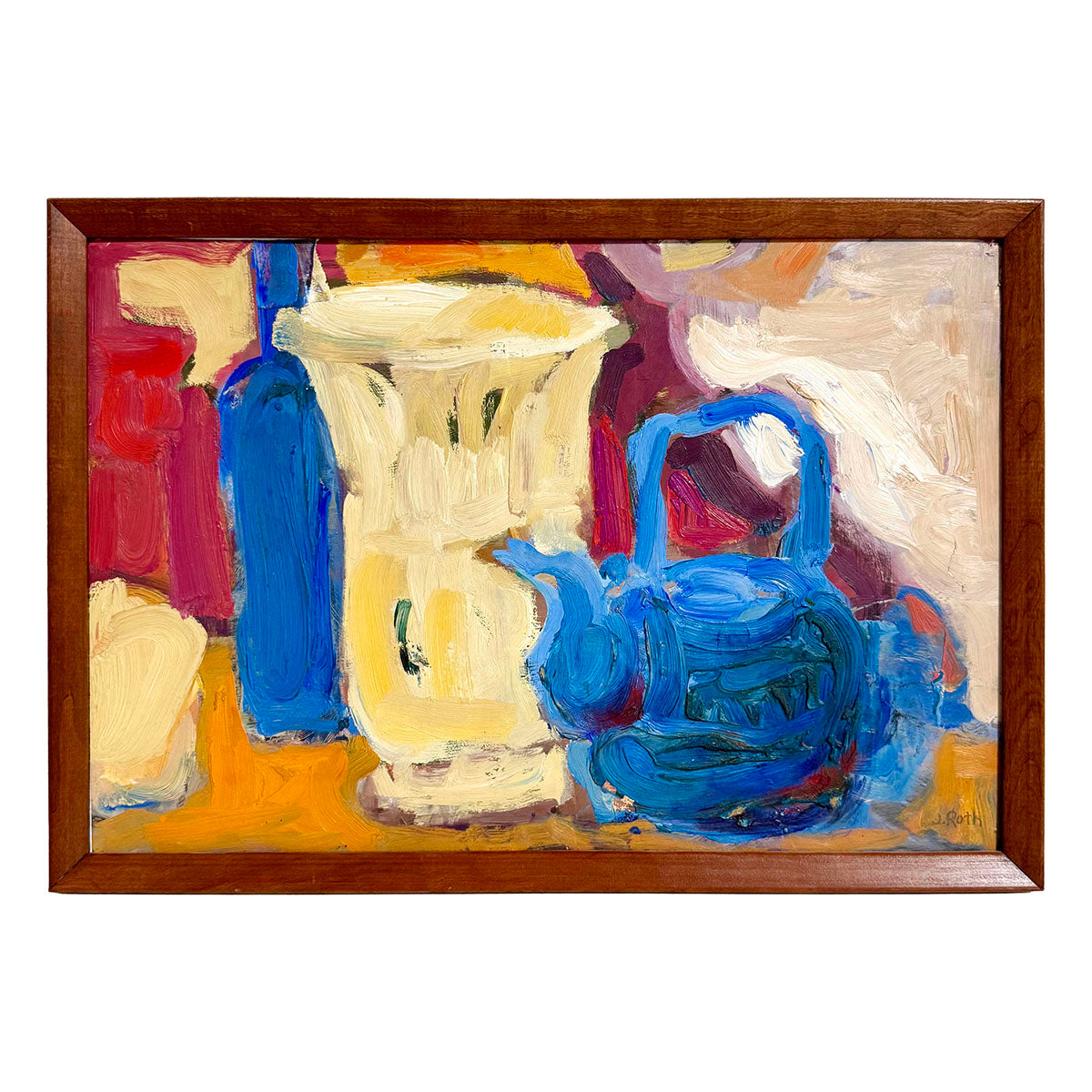 "Abstract Still Life with Kettle" Signed