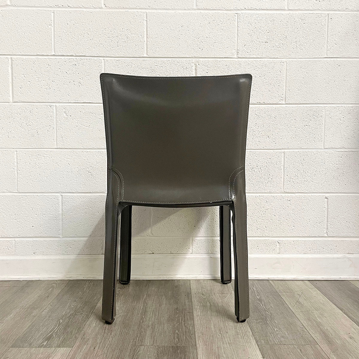 Set of 4 Grey Mario Bellini CAB 412 Leather  Dining Chairs for Cassina