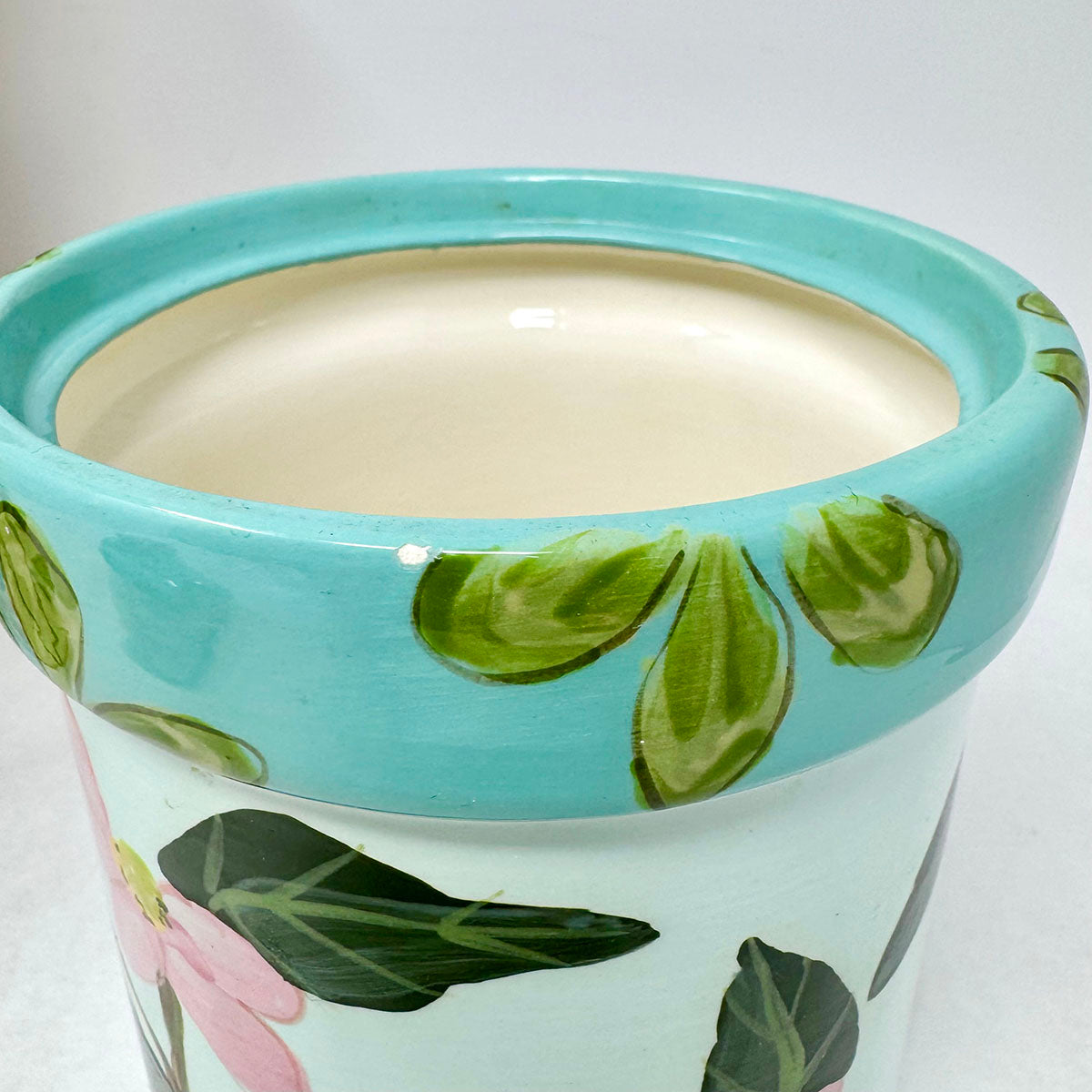 Set of 3  Ceramic Canisters w/ Flowers