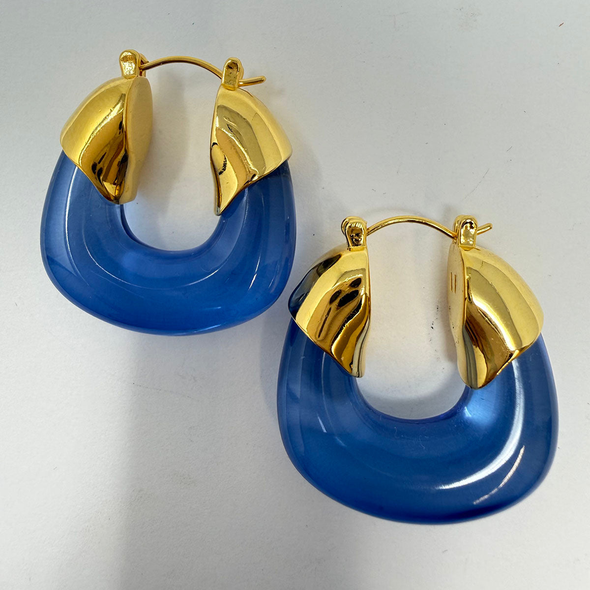 Lizzie Fortunato Resin Organic Hoop Earrings