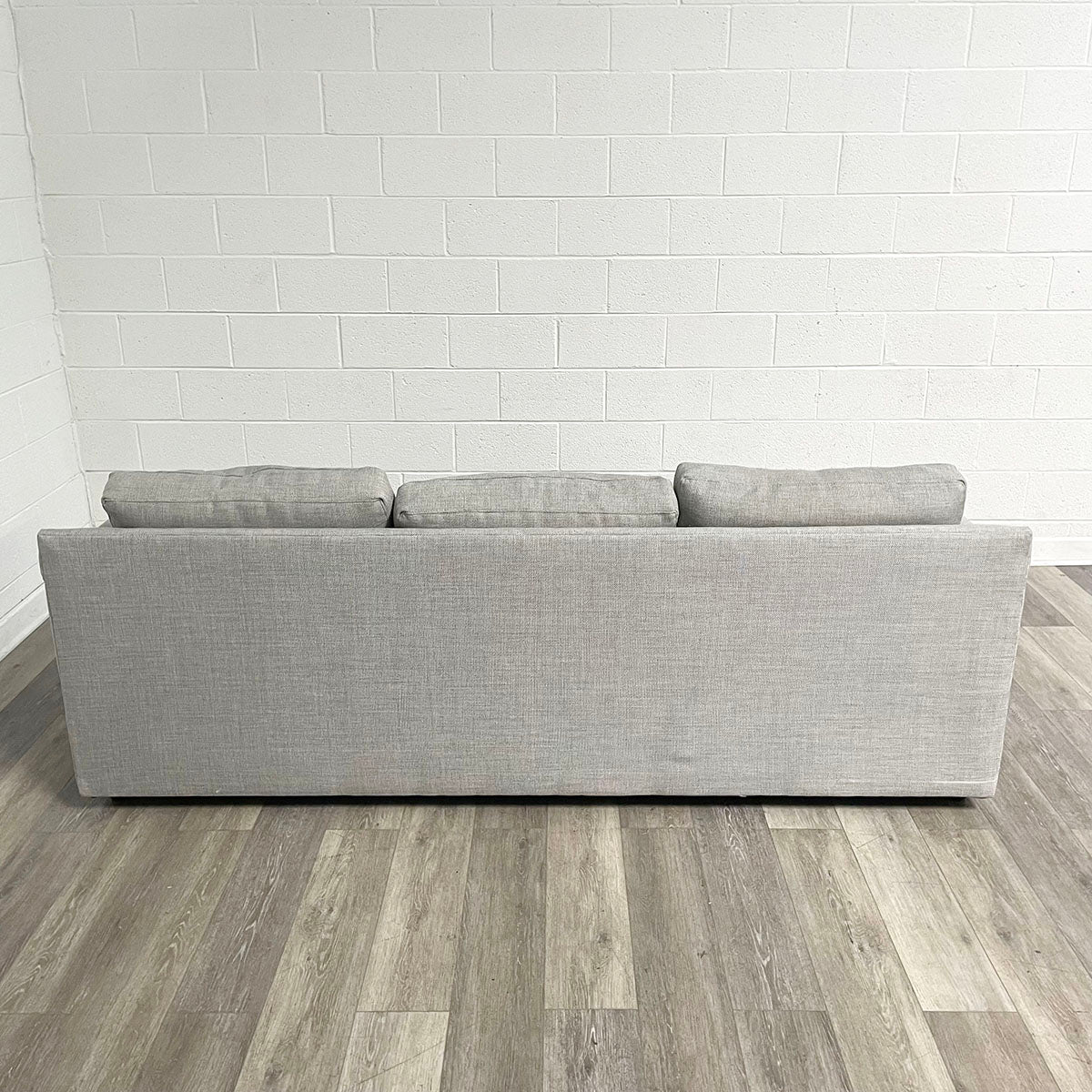 Crate & Barrel Gray Reversible Sectional with Chaise