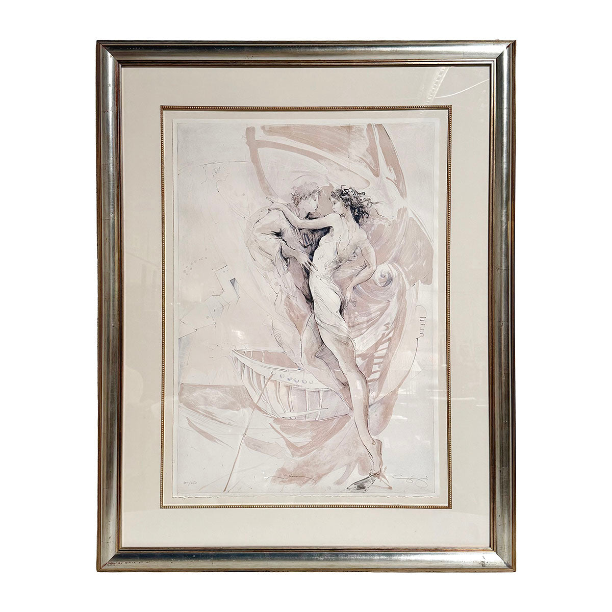 Framed Mixed Media Arwork signed