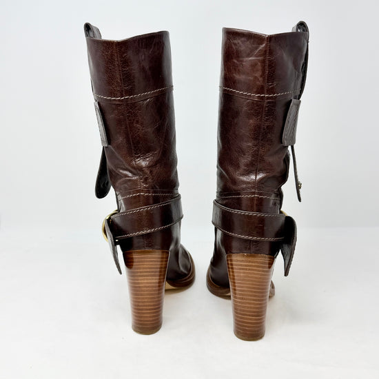 Chloe Wing Calf Boots