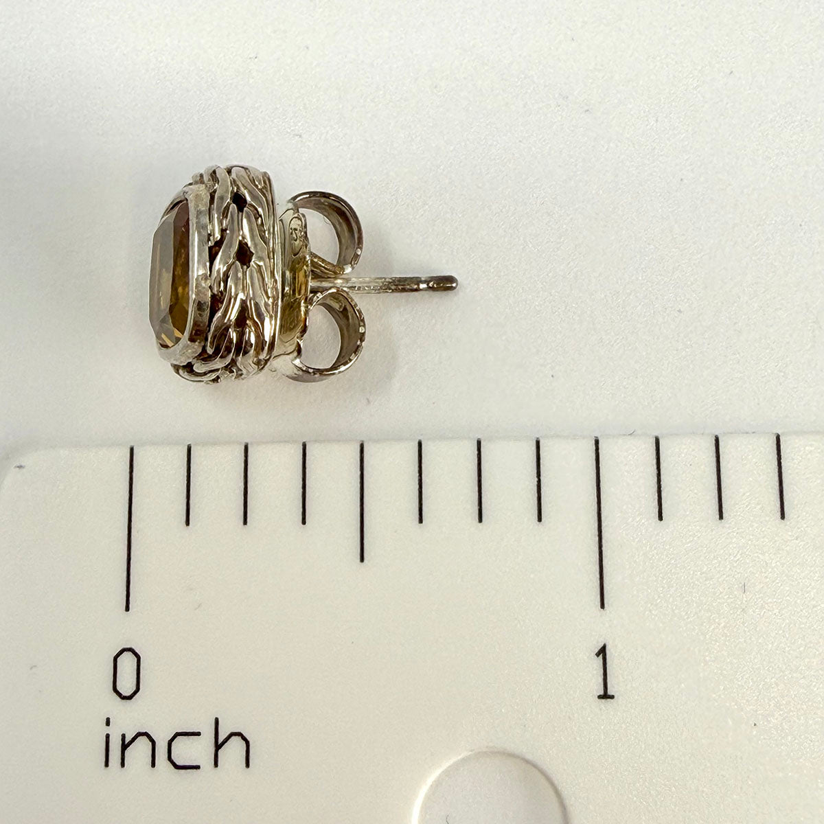 John Hardy Sterling Silver Earrings with Citrine