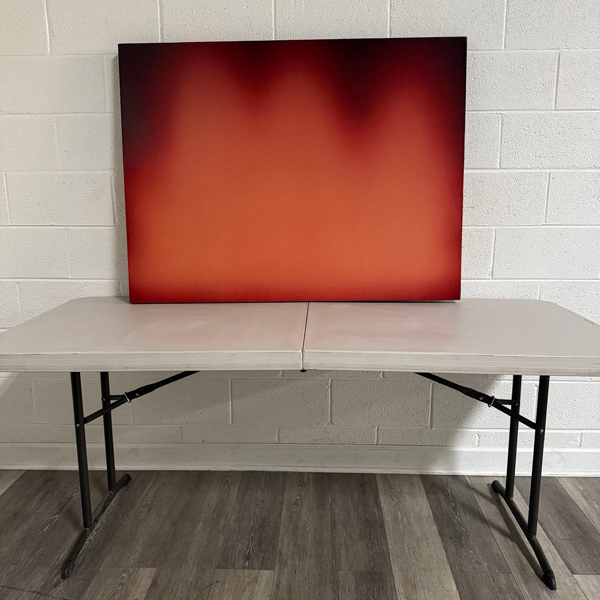 "Red Stand of Trees" Painting 1998 Signed on Back