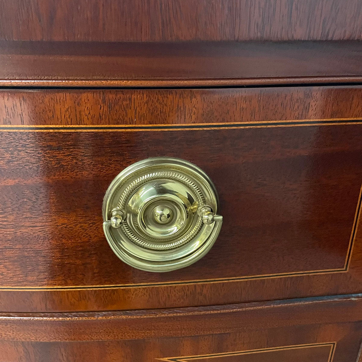 Baker Inlaid Flame Mahogany Sideboard