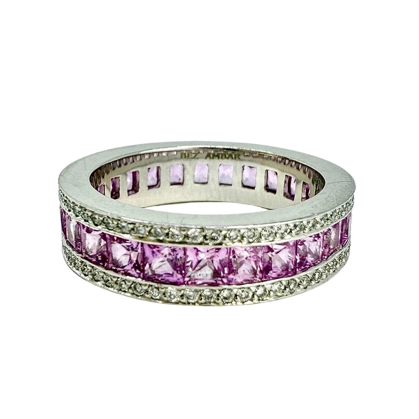 Bez Ambar Diamond and Pink Sapphire Eternity Ring