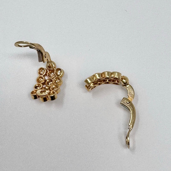 Jacob Marshak18K Gold Diamond Earrings