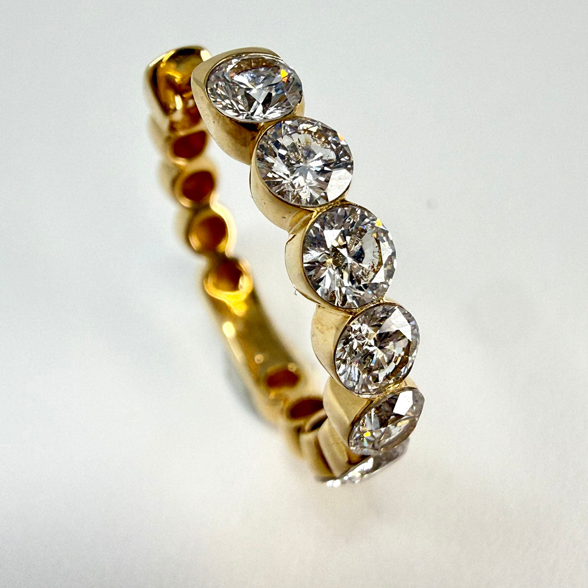 14K White Gold Lab Grown Diamond Hoop Earrings