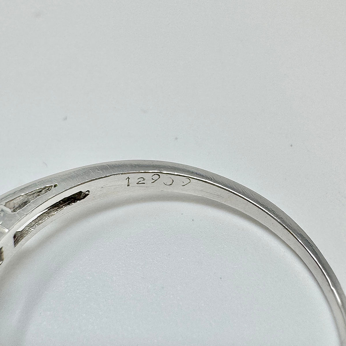 Platinum Ring with Sapphire and Diamonds