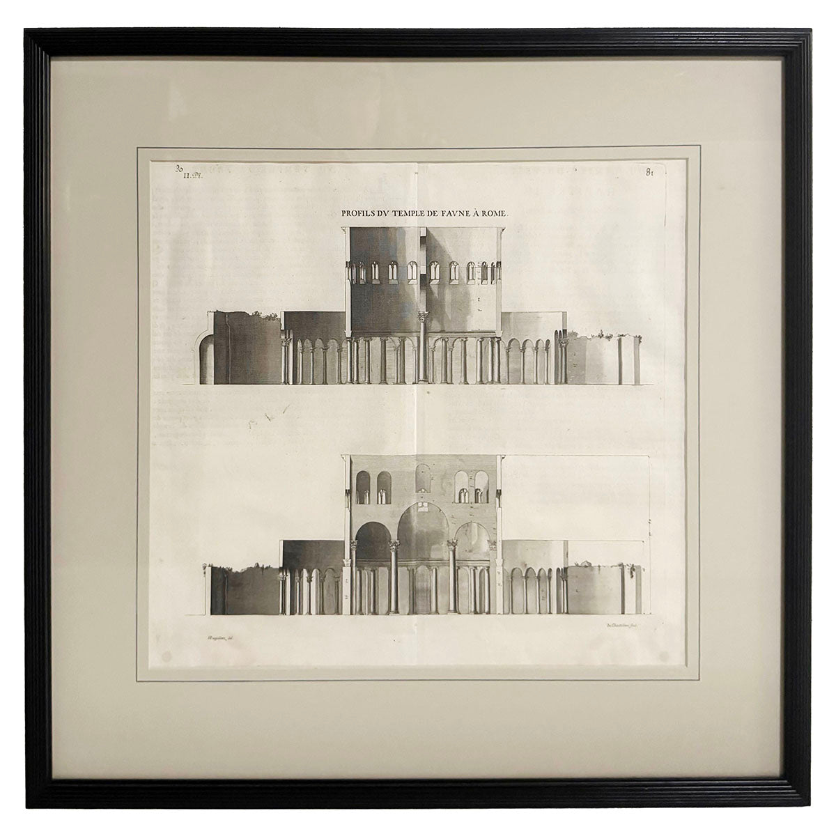 "Profile of the Temple of Faune, Rome" Print