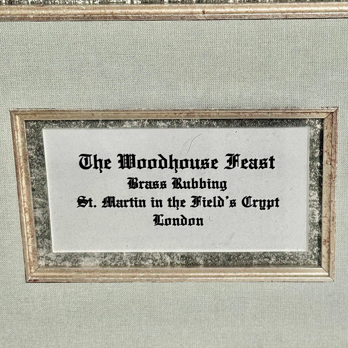 "The Woodhouse Feast" Brass Rubbing