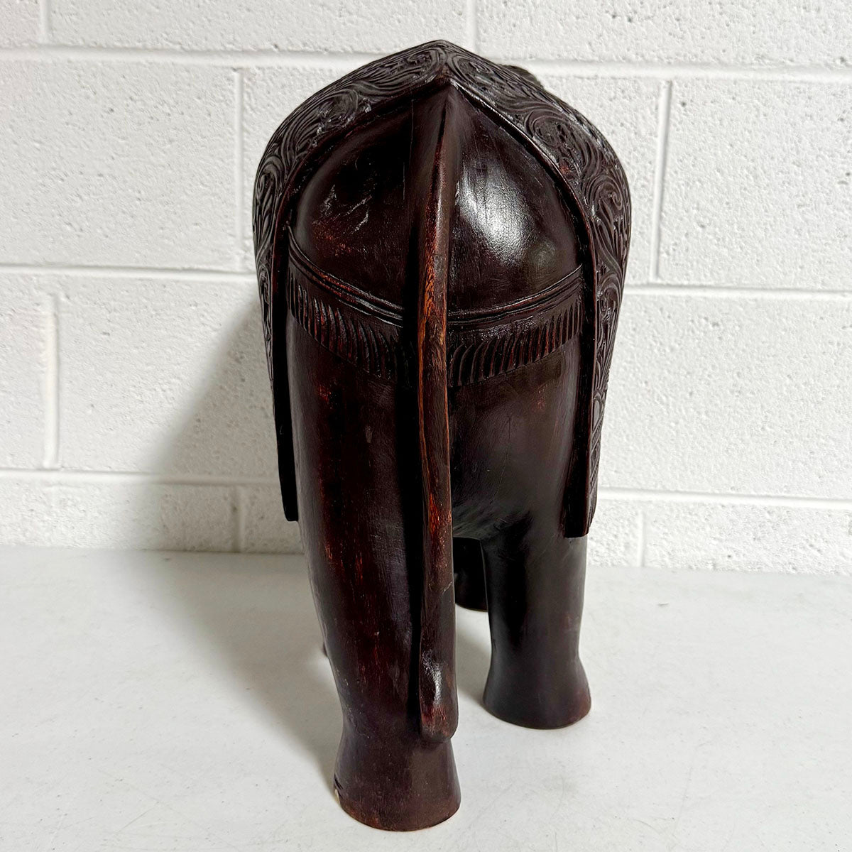 Large Carved Wood Elephant (Eyes, Tusks and Nails missing)