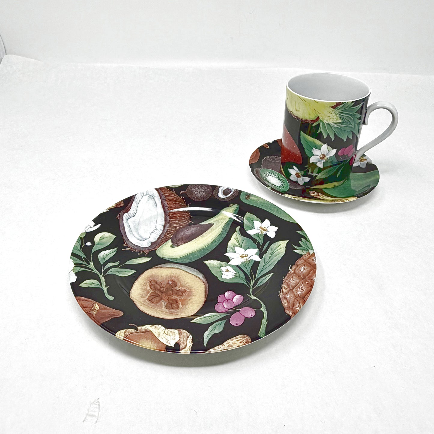 36 Pcs: Philippe Deshoulieres Dessert Set (12 plates and 12 Cups & Saucers)