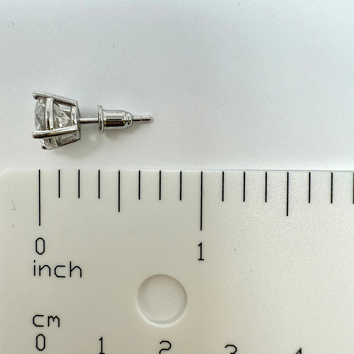 8mm Round Moissanite Stud Earrings