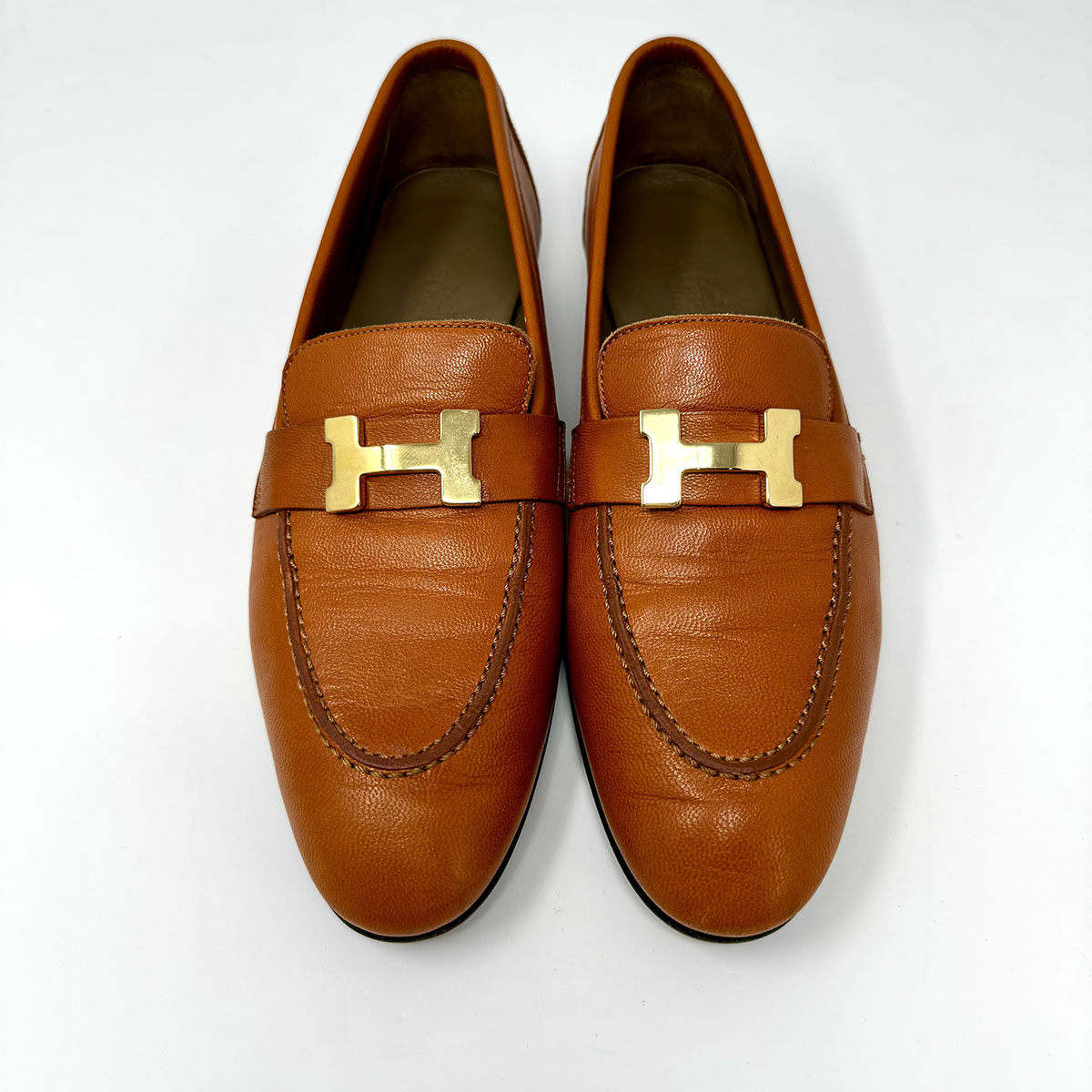 Hermes Paris H Logo Loafers