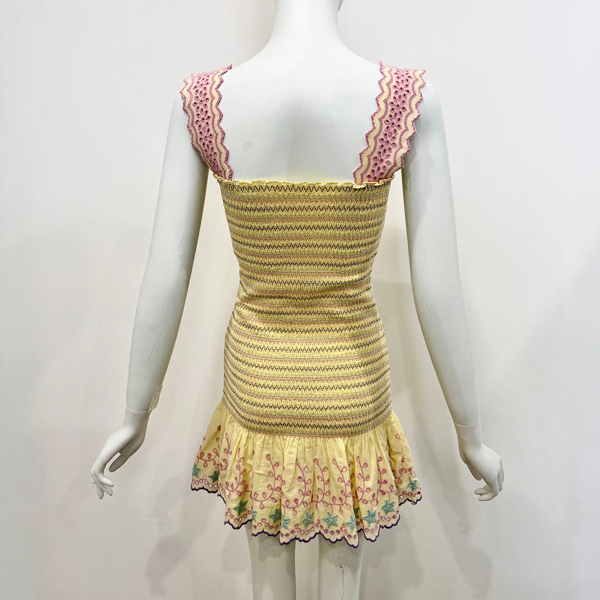 Retrofete Printed Mini Dress with Spaghetti Straps